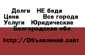 Долги - НЕ беда ! › Цена ­ 1 000 - Все города Услуги » Юридические   . Белгородская обл.